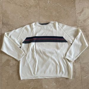 Eddie Bauer Sweater Men’s XL Striped 100% Cotton Crewneck